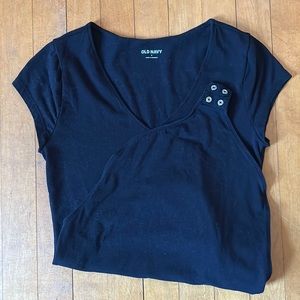 Old Navy - Fitted Short Sleeve V-Neck Bodysuit